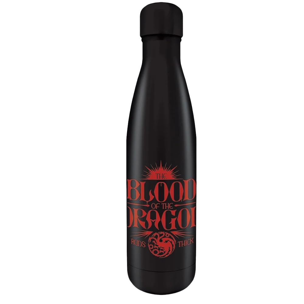 Pyramid International Colour House Of The Dragon (Blood Of The Dragon) S2 Metal Drinks Bottle (Boxed) – Official Got Stainless Steel Bottle, Double-Walled Insulation, Premium Design, Gift Boxed, Perfect For Travel And Fans