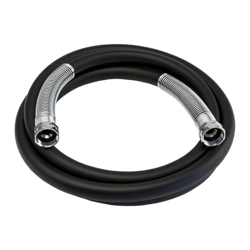 Image of Guitrees 2026 Upgraded Leader Garden Hose 10ft x 5 /8 inch, Heavy Duty Short Water Hose, Female to Female Nickel-plated Brass Fittings, Five Layered Braiding, 1000PSI Burst, 300PSI Working (Black)
