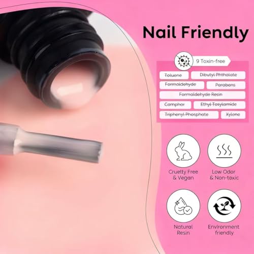 Set de 6 esmaltes de gel Rubber Base para uñas miniatura 4