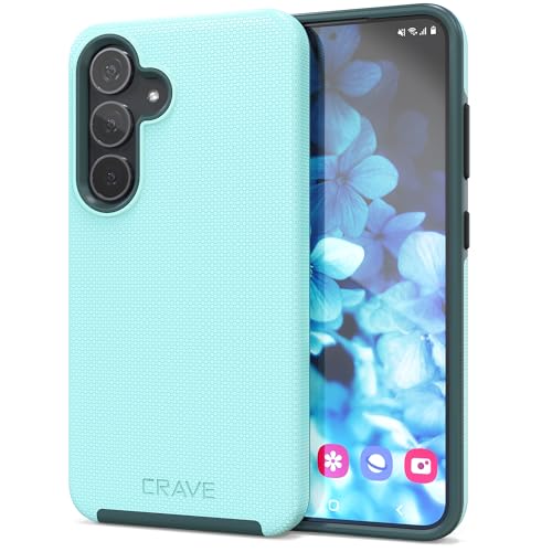 Image of Crave for Samsung Galaxy S24 Case, Shockproof Protection Dual Layer Case for Samsung Galaxy S24 (6.2 inch) - Aqua