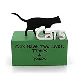 Gatos tienen dos vidas figura de placa con nombre es barro 4026286