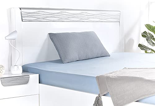 Amazon Brand - Solimo Microfibre Bed Pillow (Grey, 43 x 69 cm)