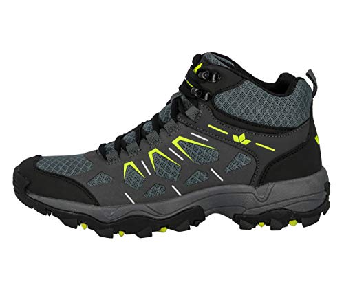 Lico Sierra High Herren Trekking- & Wanderstiefel, Anthrazit/ Lemon, 43 EU