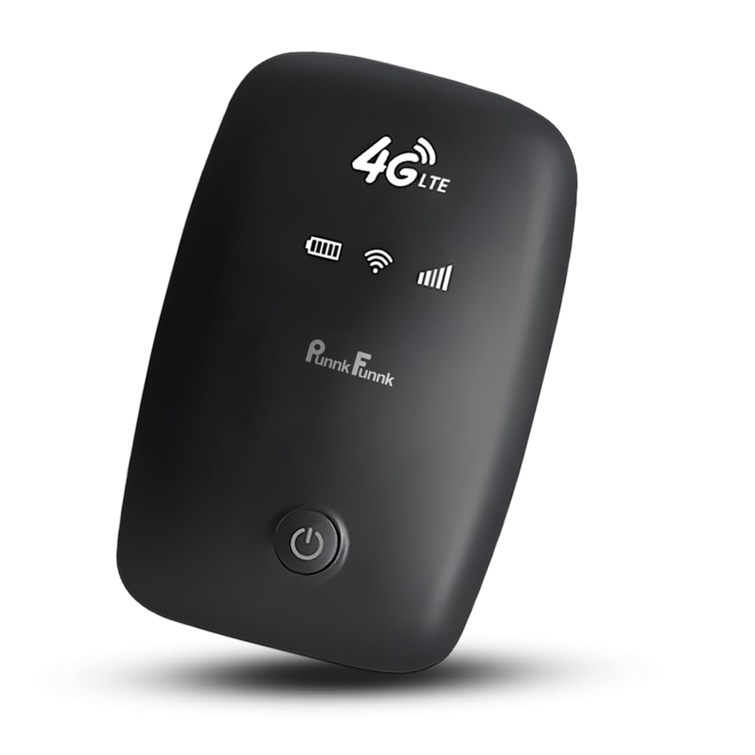 PunnkFunnk 4G LTE Portable WiFi Dongle, High-Speed, SIM Card Supported 150Mbps Wireless Hotspot, 2100Mah Rechargeable Battery, 150Mbps Wireless Hotspot, Multi-Device Connectivity (Black)-image-45