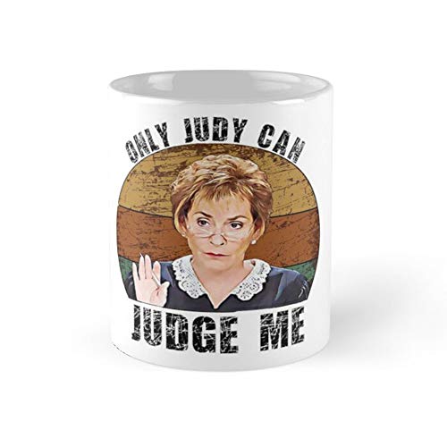 TYCLTY Only Judy Can Judge Me Funny Retro Coffee Mug 11oz & 11oz Ceramic Tea Cups, waYanl-2904, BZ305
