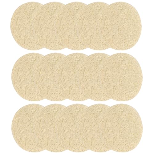 天然角質除去フェイスパッド ヘチマスポンジ フェイシャルブラシ メイク落とし シャワースクラバー 角質除去 ボディバス 男女兼用 再生可能資源 15個パック 15個パック