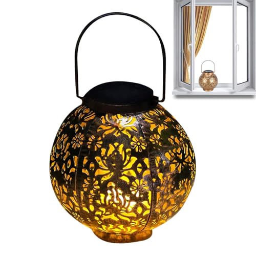 Lampe solaire d'extérieur LED décorative et éclairage de jardin étanche en métal
