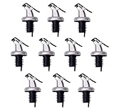 TBWHL 10 Pcs Pour Spouts, Olive Oil Vinegar Dispenser Bottle Liquor Wine Pourers Flip Top Stopper Leak-proof Reusable with Lid for Kitchen and Bar Restaurant
