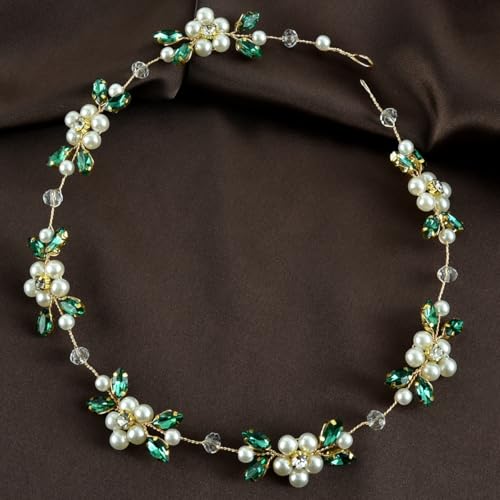 yuruyi Floral Crown Garland for Women, Adjustable Flower Crown Hair