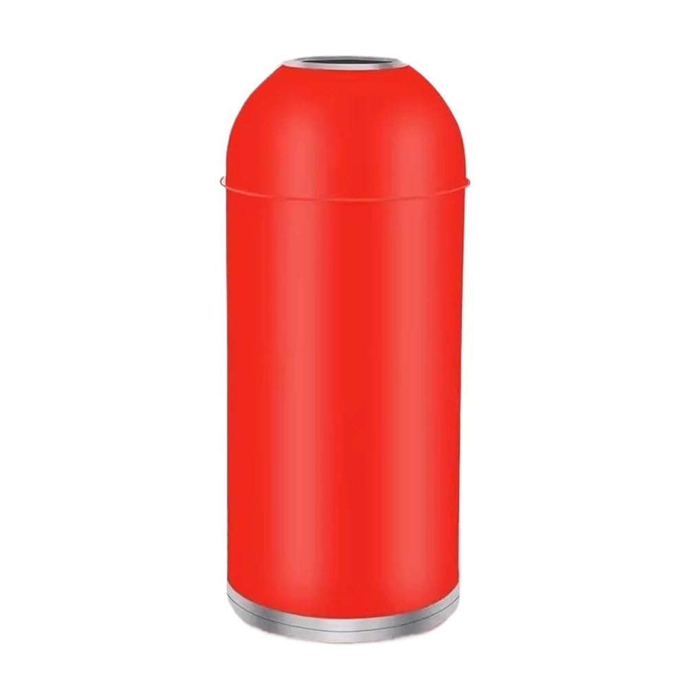 Outdoor Trash Can Kreatywny kosz na śmieci Kosz na śmieci ze stali nierdzewnej Duża pojemność Komercyjne mleko Herbata Sklep Hotel Centrum handlowe (czerwony, 25 l)