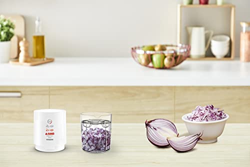 Seb Mini hachoir, Hacher, Ciseler tous les types d'ingrédients, Capacité utile 50 g, Utilisation facile par simple pression, Fabriqué en France, Valentin 855308
