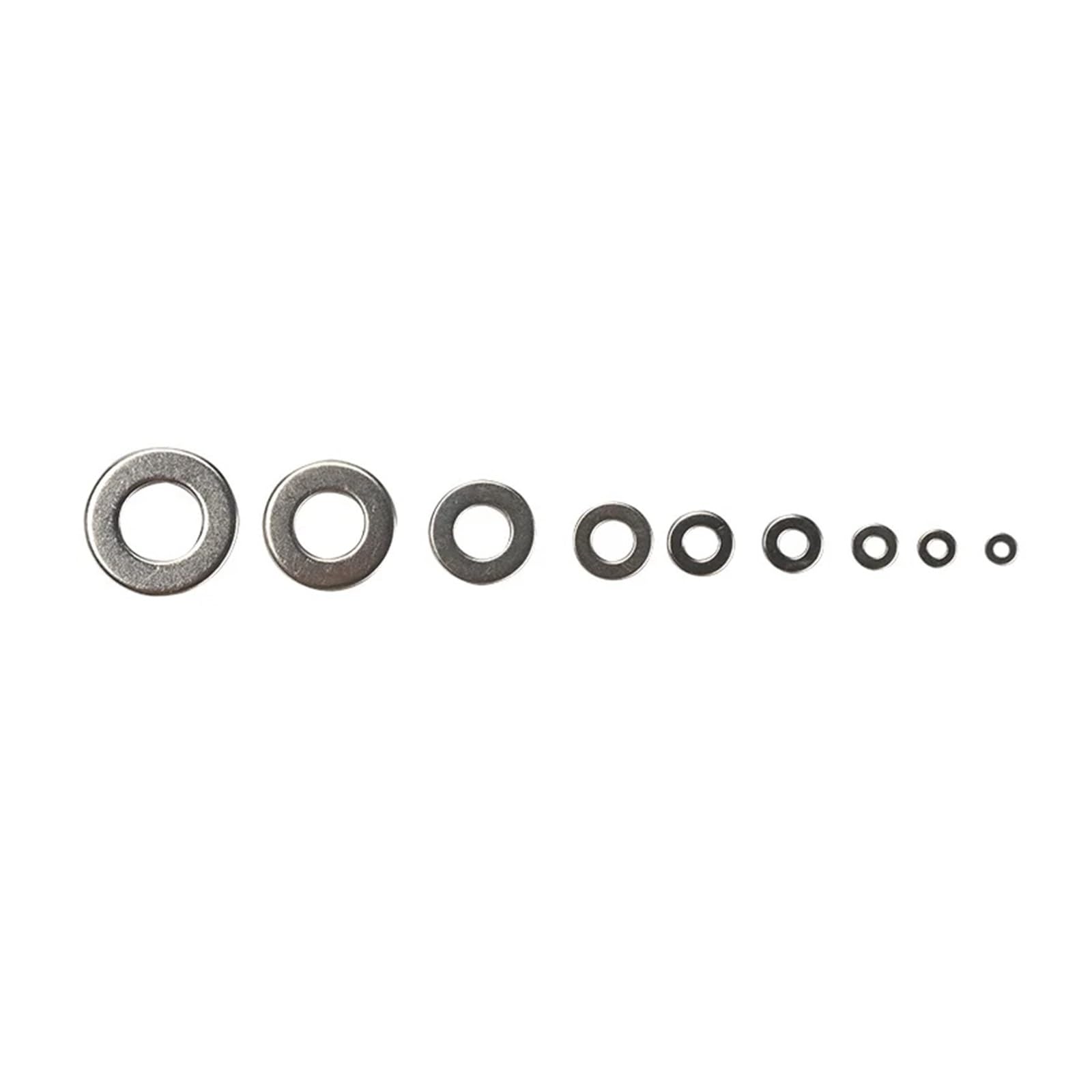 180/360/580/684/1010 STK. M2 M2.5 M3 M4 M5 M6 M8 M10 M12 304 Edelstahl-Unterlegscheibe Einstelldichtungs-Sortiment(580PCS M2M12)