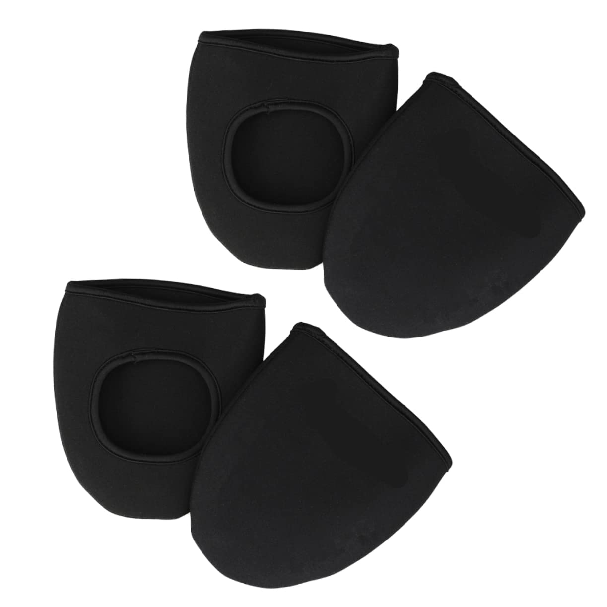 KICHOUSE 2Pairs Neoprene Cycling Shoe Covers for Outdoor Riding Windproof Slip Overshoes Half Shoe Protectors for Safe Cycling Use