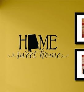 Home Sweet Home Alabama State Vinyl Wall Art Decal Sticker
