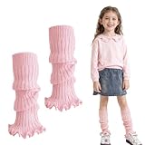 Stulpen Kinder Mädchen, Stulpen Ballett Mädchen Bleiben Sie Warm und Stilvoll Beinwärmer Kinder 80er Jahre Strickknöchelwärmer für 80er Jahre Party Tanz Sport Yoga Zubehör & Eislaufen (Rosa)
