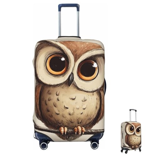 Luggage Cover Washable Elastic Suitcase Covers Cute Owl Travel Baggage Cover Fashion Anti-scratch Suitcase Protector Decoraitve Covers Fits 18-32 Inch Luggages X-Large