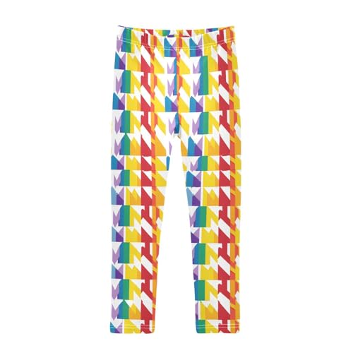 Bolaz Toddler Girls Leggings Printed Yoga Pants Leggings Hounds Tooth Fabric Background for Kids