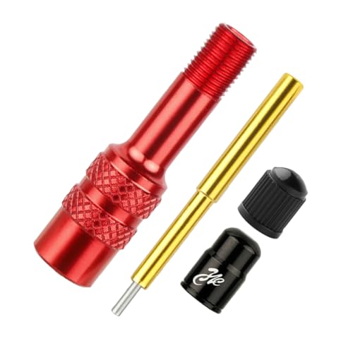 OUNONA Valve Adapter for Air Compressor Aluminum Alloy Nozzle Converter for Tire Inflator Easy to Use Quick Attachment Leakproof Design Compatible Road and Mountain Red