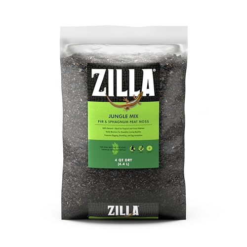 Zilla Reptile Terrarium Bedding Substrate Jungle Mix, 4 Quart