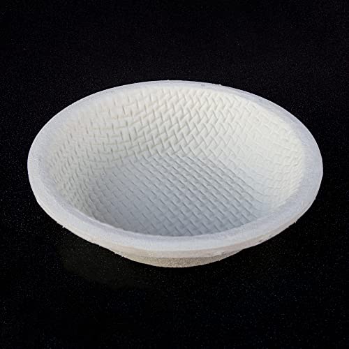 Professional Eco-Friendly 1kg Round Waffle Pattern Proofing Basket Banneton Brotform Brotformen Bread Making - Heavy Duty - Sustainable Wood Pulp Eco Friendly