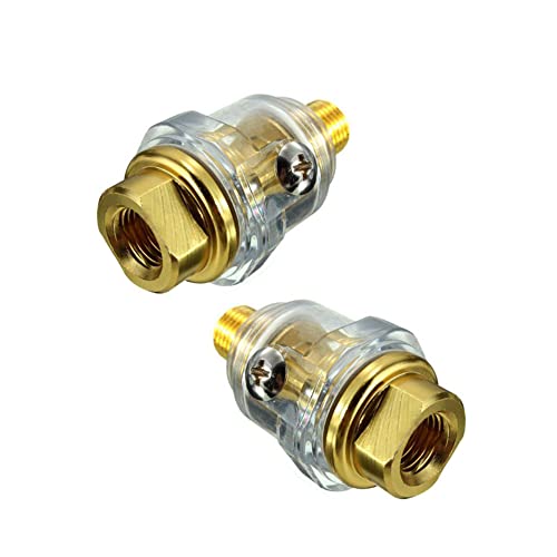 Hazrcvr Huileur Pneumatique 2 Pièces Graisseur Pneumatique Lubrificateur à Air Comprimé Mini Lubrificateur Automatique Air Comprimé Mini Graisseur en Ligne Mini Huileur pour Outil Pneumatique