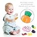 Fun-Here 48PCS Play Kitchen Food Toy Set Kids Cutting Market Cooking Educational Leaning Cake Pizza Fruit Vegetables Ice Cream Pretend Playset Party Favor Supplies for Boys Girls