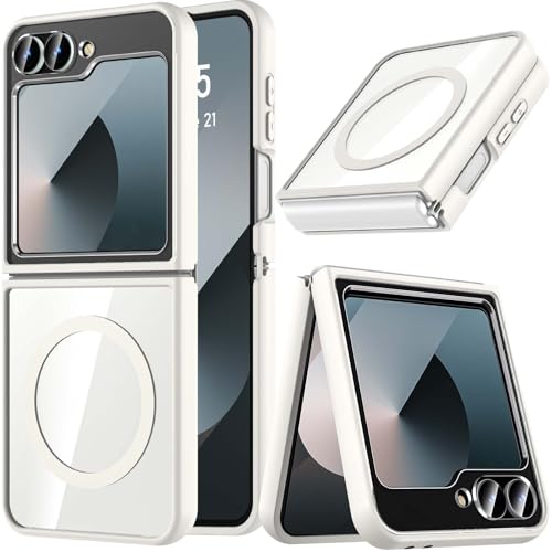 Coque Samsung Z Flip 6 transparente rigide mince avec aimant pour Z Flip 7 FE
