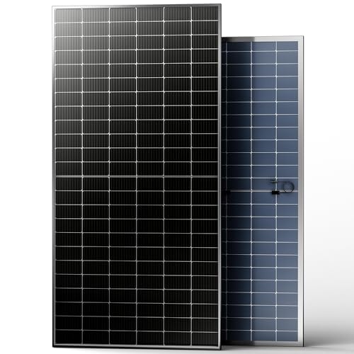 JJN 550 Watt Bifacial Solar Panels 2PCS,12/24/48 Volt 1100 Watt Solar Panel,Monocrystalline for Homes Rooftop Farm RV and Off-Grid Applications