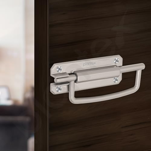 Image of Plantex Door Stopper /5 Inch Baby Latch Kadi /Door Latch for Bathroom /Door Lock for Home /Office Doors - Pack of 2 (Matt)