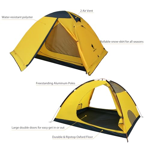 GEERTOP Carpa impermeable para camping 4 personas 4 estaciones para familia miniatura 5