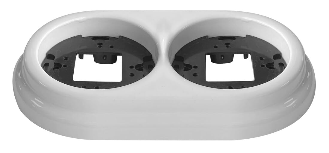 Marco de superficie de porcelana blanca de 2 elementos F-Bright: diseño elegante, duradero y fácil instalación, ideal para acabados modernos.