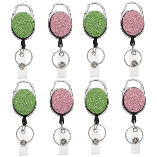 Porte-badge rétractable en alliage de zinc pastel avec clip x8