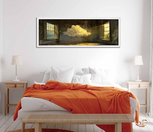 Toile d'art nuage panoramique XINBAO 50x150cm sans cadre pour decoration murale - 3