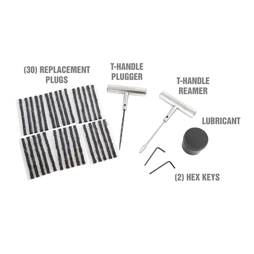 Image of OEMTOOLS 26682 Tire Plug Kit 36-Pc, Tire Repair Kit for Cars, Trucks, ATVs, RVs, and More, Emergency Flat Tire Repair Kit, Storage Case Included