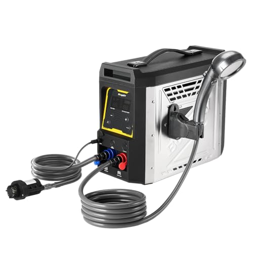 BougeRV Upgraded Portable Propane Water Heater, Hot Water Heater w/Built-in battery for Showering & Cleaning, Camping Water Heater w/Water Pump & Showerhead, Overheating Protection, Outdoor Use