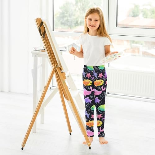 Girls' Leggings Children's Yoga Pants Skinny Printed Dance Cute Marine Animal Comfortable 4T4