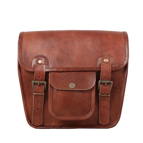 Bolsa de Cuero para Motocicleta, Alforjas Laterales, Marrón miniatura 7
