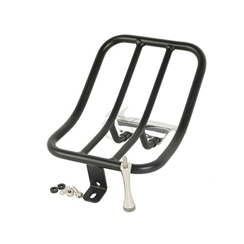Xmt-Moto Black Solo Seat Luggage Rear Fender Rack Fits For 1997-2008 Harley Davidson Touring Road King #TOP5