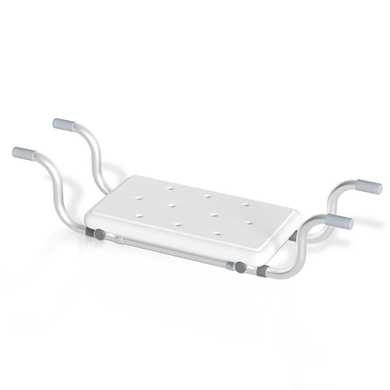 Asiento para bañera de 72 a 82 x 23 x 41 cm, capacidad de carga de 136 kg, distancia entre bañera/pared, mínimo 10 cm