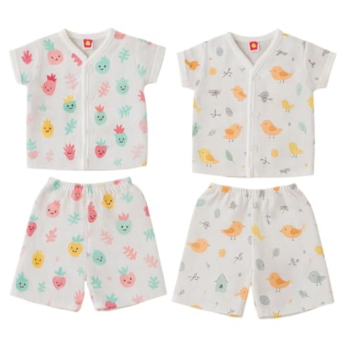 Image of Muslin Jabla & Shorts|For Boys & Girls|Summerwear Sleeveless Vest|Baby Products|Casual Clothing Set