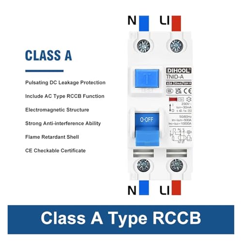 RCD 2P 63A Type AC disjoncteur différentiel pour protection contre les fuites - 4