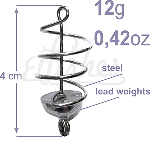 6Pcs Carp Steel Spring Bait Fishing Feeder 5G 12G 25G Fishing Rig Hooks #4 #6 Coarse Fishing Terminal Tackle #TOP6