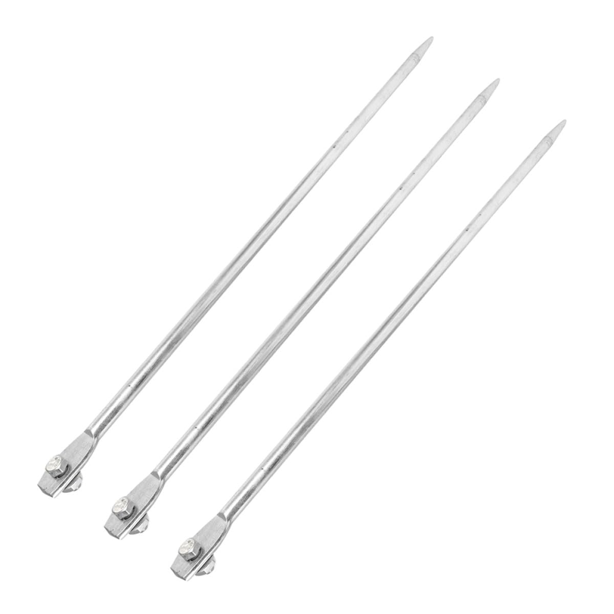 Alipis Picchetto di Terra Zincato 50 Cm Set da 3 Pezzi per Messa a Terra Elettrica Portatile Resistenti in Ferro per Uso Domestico e Industriale per Recinzioni e Impianti di Sicurezza