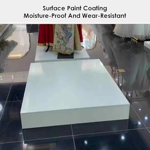 Square Display Stand Base, 120x30x10cm White Pedestal for Parties & Bridal Shops, Easy Assembly Model Riser Platform, Ideal for Showcasing Products & Decorations