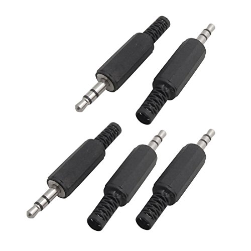 Adaptador conector macho 3.5mm para audio 5 piezas miniatura 1