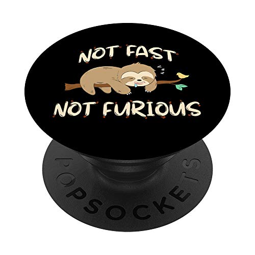 Sloths - Not Fast Not Furious - Cute Sleeping Sloth Lover PopSockets PopGrip: Impugnatura per Telefoni Cellulari e Tablet Intercambiabile