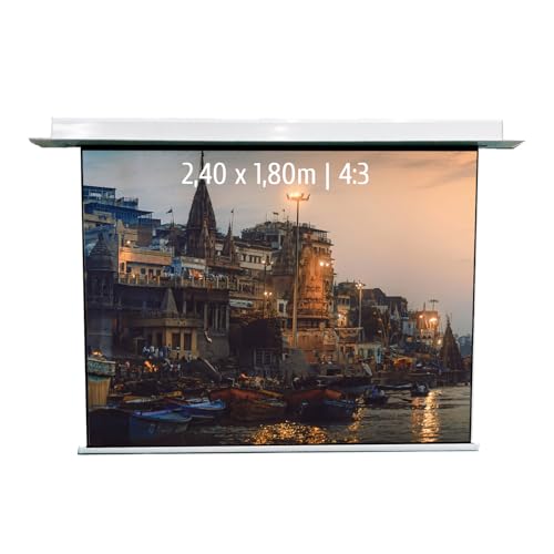 Ecran de Projection motorisé encastrable 2,40x1,80m 4:3 Wi-FI