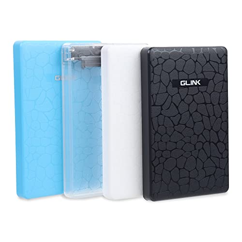 Image of GLINK GHD009-2.5 inch USB 2.0 Premium External HDD Enclosure Case Cover for SATA SSD HDD | High Speed Upto 480 MBPS | Tool Free Installation | Blue