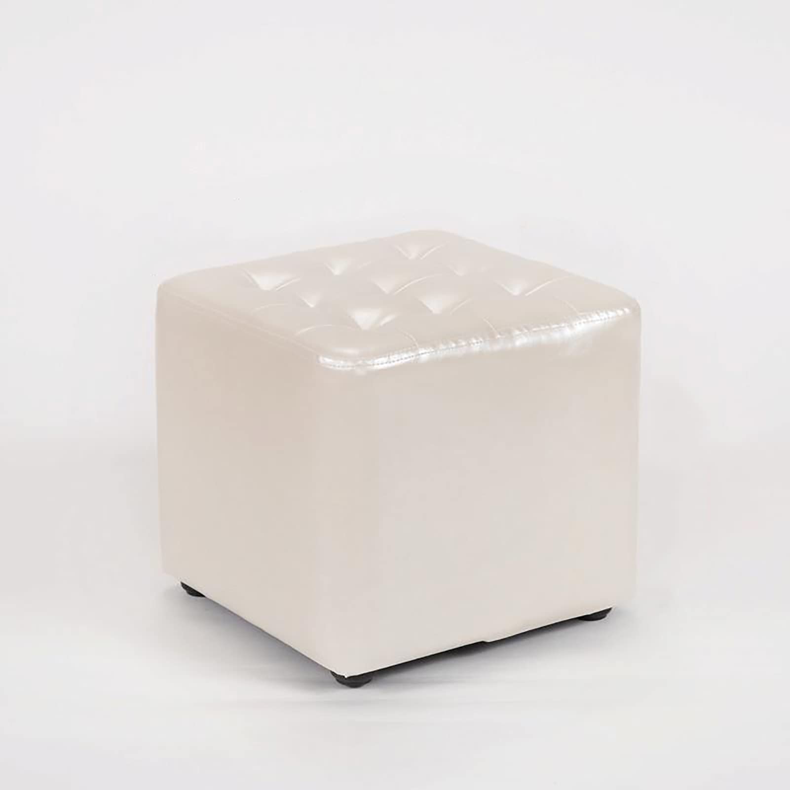 Siège supplémentaire de salon et pouf repose-pieds en cuir PU