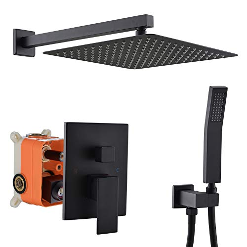 Exclusive Discount ๐ฅ TNOMS Black Shower Faucets Sets Complete Luxury Shower Combo System With 12'' High Pressure Shower Head,Rough-in Valve Body and Trim Included, SA012BK Exclusive Discount ๐ฅ TNOMS Black Shower Faucets Sets Complete Luxury Shower Combo System With 12'' High Pressure Shower Head,Rough-in Valve Body and Trim Included, SA012BK